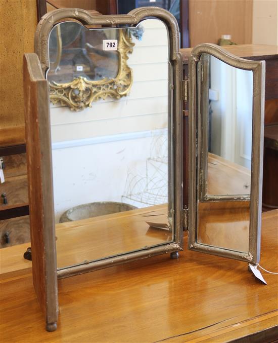 A triple dressing mirror W.73cm approx.